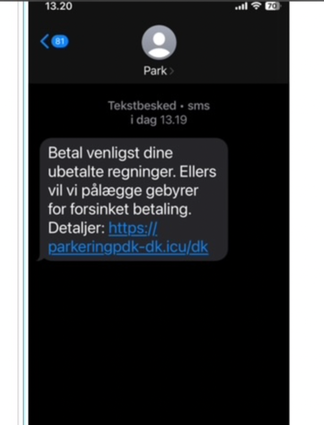 Pas på svindelbeskeder – sådan genkender du en ægte besked fra ParkMan